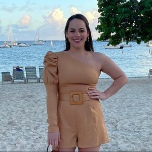 Romper with Belt & worn 1 time!